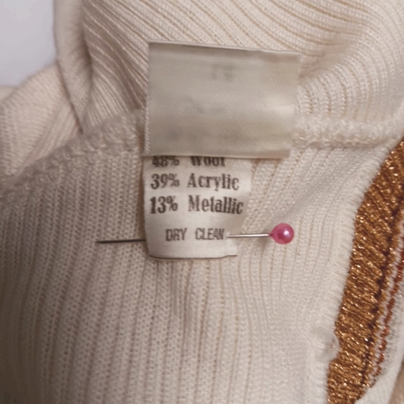 Vintage Goldworm Metallic Knit Maxi Dress - Picture 5 of 6